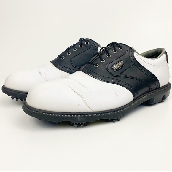 Footjoy Black‎ And White Golf Shoes Size 9.5 - Picture 3 of 9